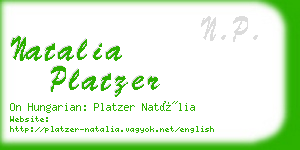 natalia platzer business card